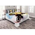 thumbnail image 1 of Ambesonne Extreme Sports Quilted Bedspread Set 3 Pcs, Motocross Rider, King Size, Multicolor, 1 of 3