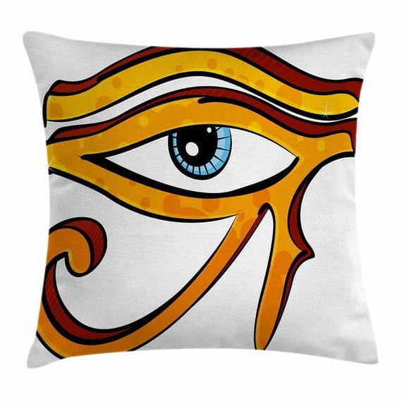 Ambesonne Eye Ancient Horus Eye Egyptian Square Pillow Cover