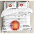 thumbnail image 1 of Ambesonne Eye Chart Duvet Cover Set, Anatomy of an Eye Wording, 2-Calking, White Burnt Orange, 1 of 7