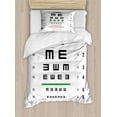 thumbnail image 1 of Ambesonne Eye Chart Duvet Cover Set, Vertical E Motifs Numbers, Twin, Green Dark Coral, 1 of 3
