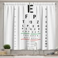 thumbnail image 1 of Ambesonne Eye Chart Kitchen Curtains, Lettering and Numerals, 55"x45", White Fern Green, 1 of 3