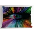 thumbnail image 1 of Ambesonne Eye Pillow Sham, Abstract Vibrant Optical, 26" X 20", Multicolor, 1 of 2