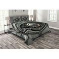 thumbnail image 1 of Ambesonne Eye Quilted Bedspread Set 3 Pcs, Robot Eye Wires Technology, Queen Size, Charcoal Grey, 1 of 5