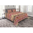 thumbnail image 1 of Ambesonne Eye Quilted Bedspread Set 3 Pcs, Wavy Lines Groovy Hippie, King Size, Multicolor, 1 of 3