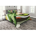 thumbnail image 1 of Ambesonne Eye Quilted Bedspread Set 3 Pcs, Wild Tiger Feline Cat Vivid, Queen Size, Multicolor, 1 of 3
