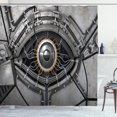 thumbnail image 1 of Ambesonne Eye Shower Curtain, Robot Eye Wires Technology, 69"Wx84"L, Charcoal Grey, 1 of 3