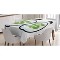 thumbnail image 1 of Ambesonne Eye Tablecloth Rectangular Table Cover, Green Dollar Signs Cartoon, 60"x90", Lime Green Pale Blue, 1 of 4