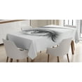 thumbnail image 1 of Ambesonne Eye Tablecloth Rectangular Table Cover, Pencil Drawing Style Art, 60"x90", Grey White, 1 of 4