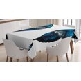 thumbnail image 1 of Ambesonne Eye Tablecloth Rectangular Table Cover, Realistic Female Butterfly, 60"x84", Blue Black White, 1 of 4