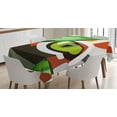 thumbnail image 1 of Ambesonne Eye Tablecloth Rectangular Table Cover, Wild Tiger Feline Cat Vivid, 60"x84", Multicolor, 1 of 3