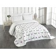 thumbnail image 1 of Ambesonne Eyelash Quilted Bedspread Set 3 Pcs, Winking Eyes Hearts, King Size, Fuchsia Pale Blue Black, 1 of 5