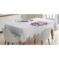 thumbnail image 1 of Ambesonne Eyelash Tablecloth Rectangular Table Cover, Fantasy Look Blossoms, 60"x90", Violet Lilac Grey, 1 of 4
