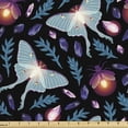 thumbnail image 1 of Ambesonne Fairycore Fabric by the Yard Upholstery, Woods Lunar Moth Print, 10 Yards, Pale Mint Green Indigo, 1 of 1