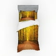 thumbnail image 1 of Ambesonne Fall Bedding Set 3 Pcs, Seasonal Scenic Park, Twin XL, Pale Green Orange Brown, 1 of 2