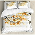 thumbnail image 1 of Ambesonne Fall Branch with Pale Leaves and Birds Change in Season Summer Print Duvet Cover Set, 1 of 3