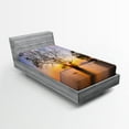 thumbnail image 1 of Ambesonne Fall Fitted Sheet, Autumn Trees View Habitat, Twin Size, Blue Yellow, 1 of 2