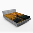 thumbnail image 1 of Ambesonne Fall Fitted Sheet, Leaves Tree Autumn Season, Queen Size, Earth Yellow Brown, 1 of 3