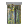 thumbnail image 1 of Ambesonne Fall Fitted Sheet & Pillow Sham Set, Autumn Season Beech Forest, Full, Grey Yellow, 1 of 2
