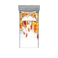 thumbnail image 1 of Ambesonne Fall Fitted Sheet & Pillow Sham Set, Cartoon Maple Autumn Tree, Twin, Orange White, 1 of 2
