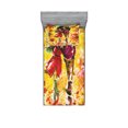 thumbnail image 1 of Ambesonne Fall Fitted Sheet & Pillow Sham Set, Couple at Autumn Alley, Twinxl, Multicolor, 1 of 2