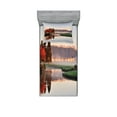 thumbnail image 1 of Ambesonne Fall Fitted Sheet & Pillow Sham Set, Idyllic Countryside View, Twinxl, Multicolor, 1 of 2