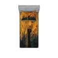 thumbnail image 1 of Ambesonne Fall Fitted Sheet & Pillow Sham Set, Leaves Tree Autumn Season, Twin, Earth Yellow Brown, 1 of 2