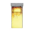 thumbnail image 1 of Ambesonne Fall Fitted Sheet & Pillow Sham Set, Retro Autumn View, Twin, Orange Yellow, 1 of 2