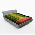 thumbnail image 1 of Ambesonne Fall Fitted Sheet, Warm Autumn Dramatic Road, Full Size, Green, 1 of 2