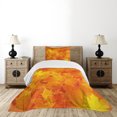 thumbnail image 1 of Ambesonne Fall Quilted Bedspread Set 2 Pcs, Maple Botany Foliage Leaf, Twin Size, Orange Yellow, 1 of 6