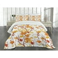 thumbnail image 1 of Ambesonne Fall Quilted Bedspread Set 3 Pcs, Autumn Season Elements Nature, King Size, Yellow Orange, 1 of 5