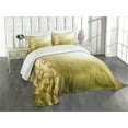 thumbnail image 1 of Ambesonne Fall Quilted Bedspread Set 3 Pcs, Scenic Autumn Meadow, King Size, Pale Yellow Green, 1 of 5