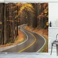 thumbnail image 1 of Ambesonne Fall Shower Curtain, Roadway Mountains Travel, 69"Wx70"L, Multicolor, 1 of 3