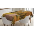 thumbnail image 1 of Ambesonne Fall Tablecloth Rectangular Table Cover, Idyllic Rural Park Woods, 60"x84", Multicolor, 1 of 4