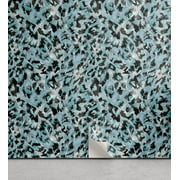 Ambesonne, Fall Themed Peel & Stick Wallpaper for Home, Line Style Dandelion, 13"x36", Teal Charcoal Grey White
