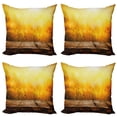 thumbnail image 1 of Ambesonne Fall Throw Pillow Cover 4 Pack, Empty Tabletop and Wheat, 18", Brown Orange Yellow, 1 of 7