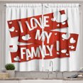 thumbnail image 1 of Ambesonne Family Kitchen Curtains, Family Love Heart Art, 55"x39", Orange White, 1 of 3