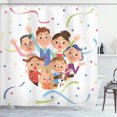 thumbnail image 1 of Ambesonne Family Shower Curtain, Third Generation Family, 69"Wx84"L, Multicolor, 1 of 3