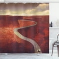 thumbnail image 1 of Ambesonne Fantasy Art Shower Curtain, Windy Road Clouds, 69"Wx75"L, Dark Orange Cream, 1 of 5