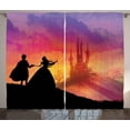 thumbnail image 1 of Ambesonne Fantasy Curtains 2 Panel Set, Prince Cartoon Castle, 108" x 108", Multicolor, 1 of 3