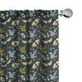 thumbnail image 1 of Ambesonne Fantasy Curtains, Bird Snake Flower Butterfly, Pair of 28"x95", Pale Blue Amber and Ginger, 1 of 4