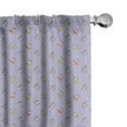 thumbnail image 1 of Ambesonne Fantasy Curtains, Dancing Pug Dogs Drawing, Pair of 28"x63", Pale Lavender and Warm Taupe, 1 of 4