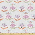 thumbnail image 1 of Ambesonne Fantasy Fabric by the Yard Upholstery, Flower Fairies Pattern Art, 10 Yards, Pale Fuchsia and Pale Blue, 1 of 5