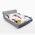 thumbnail image 1 of Ambesonne Fantasy Fitted Sheet 2 Pcs Set, Pixie Elf, King, Multicolor, 1 of 3
