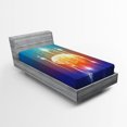 thumbnail image 1 of Ambesonne Fantasy Fitted Sheet, Abstract Binary Digit, Twin Size, Multicolor, 1 of 3