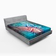 thumbnail image 1 of Ambesonne Fantasy Fitted Sheet, Butterfly Winged, Full Size, Blue Purple, 1 of 2