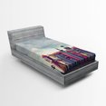 thumbnail image 1 of Ambesonne Fantasy Fitted Sheet, City of Old Books Birds, Twin Size, Red and Blue, 1 of 2