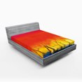 thumbnail image 1 of Ambesonne Fantasy Fitted Sheet, Colorful Abstract Tree, Full Size, Fuchsia Orange, 1 of 2