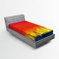 thumbnail image 1 of Ambesonne Fantasy Fitted Sheet, Colorful Abstract Tree, Twin Size, Fuchsia Orange, 1 of 2