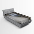 thumbnail image 1 of Ambesonne Fantasy Fitted Sheet, Crepuscular Rays Palace, Twin Size, Grey Cream White, 1 of 3