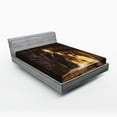 thumbnail image 1 of Ambesonne Fantasy Fitted Sheet, Dark Rock Smokey, Queen Size, Orange Purple, 1 of 2